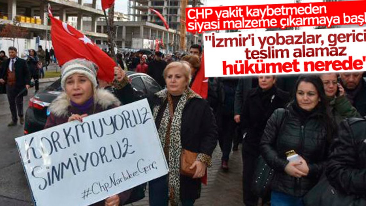 CHP'liler İzmir Adliyesi'nin önünde toplandı