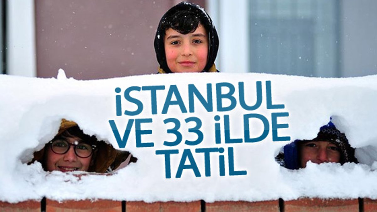İstanbul'da eğitime kar engeli