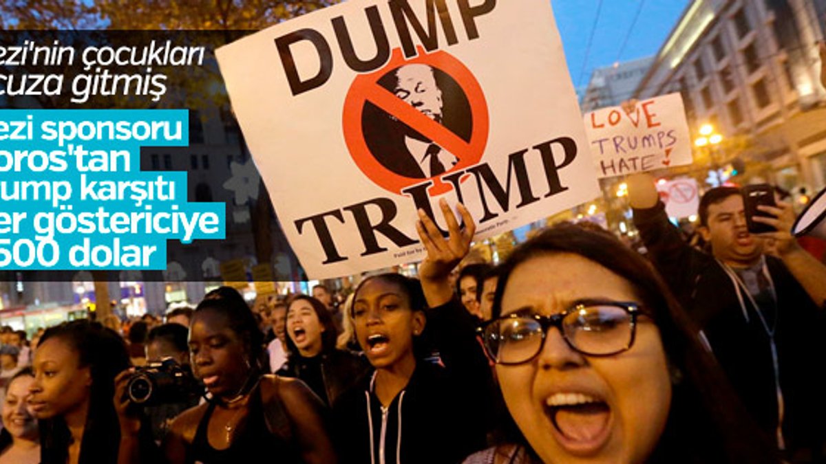 Trump karşıtı protestolara katılanlara 2500 dolar