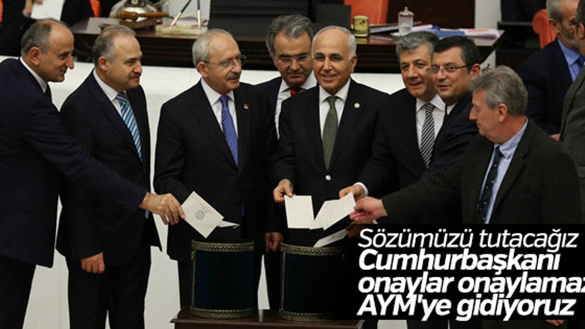 CHP Anayasa değişikliğini AYM'ye taşıyor