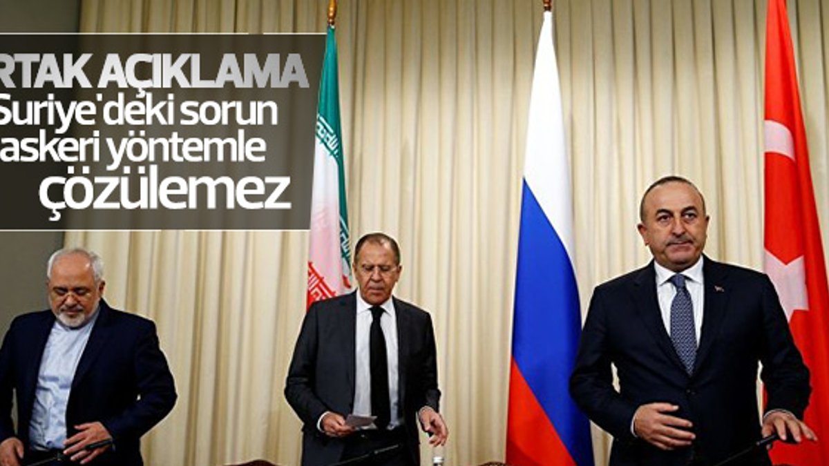 Türkiye Rusya ve İran Suriye'deki ateşkesi izlemede uzlaştı