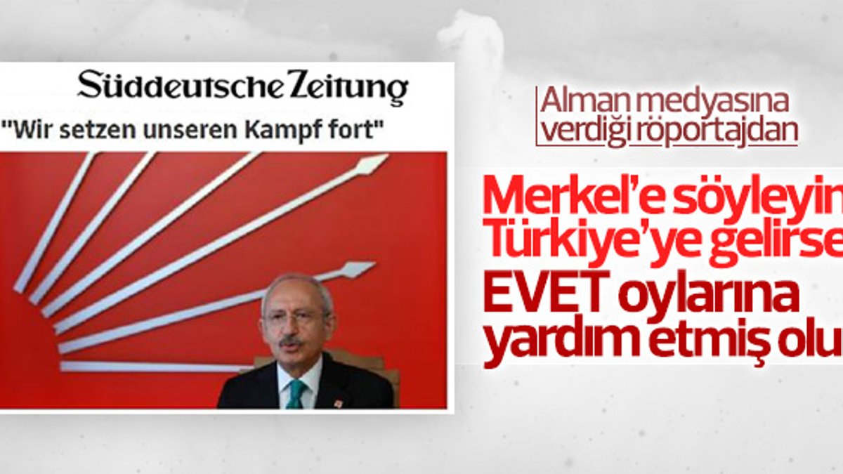 Kılıçdaroğlu, Alman gazetesine konuştu