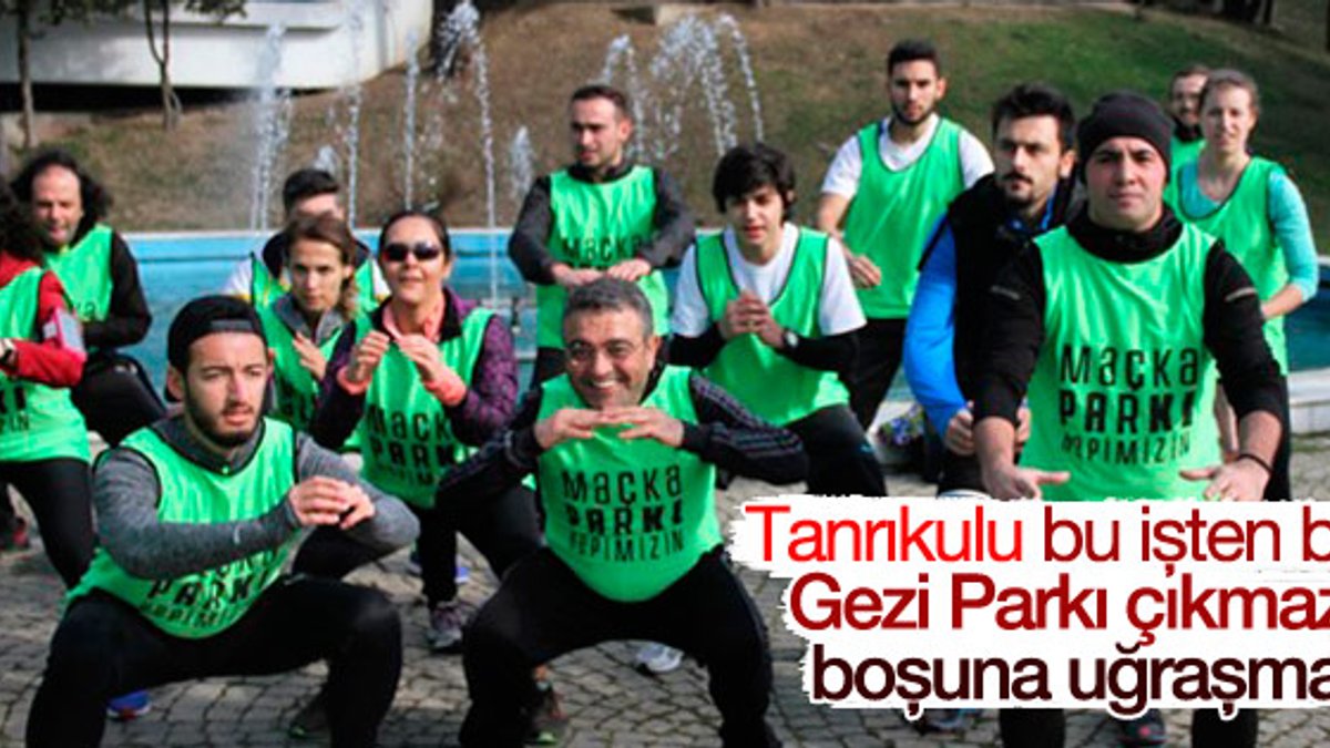 CHP'li Tanrıkulu Maçka Parkı protestosunda yoga yaptı