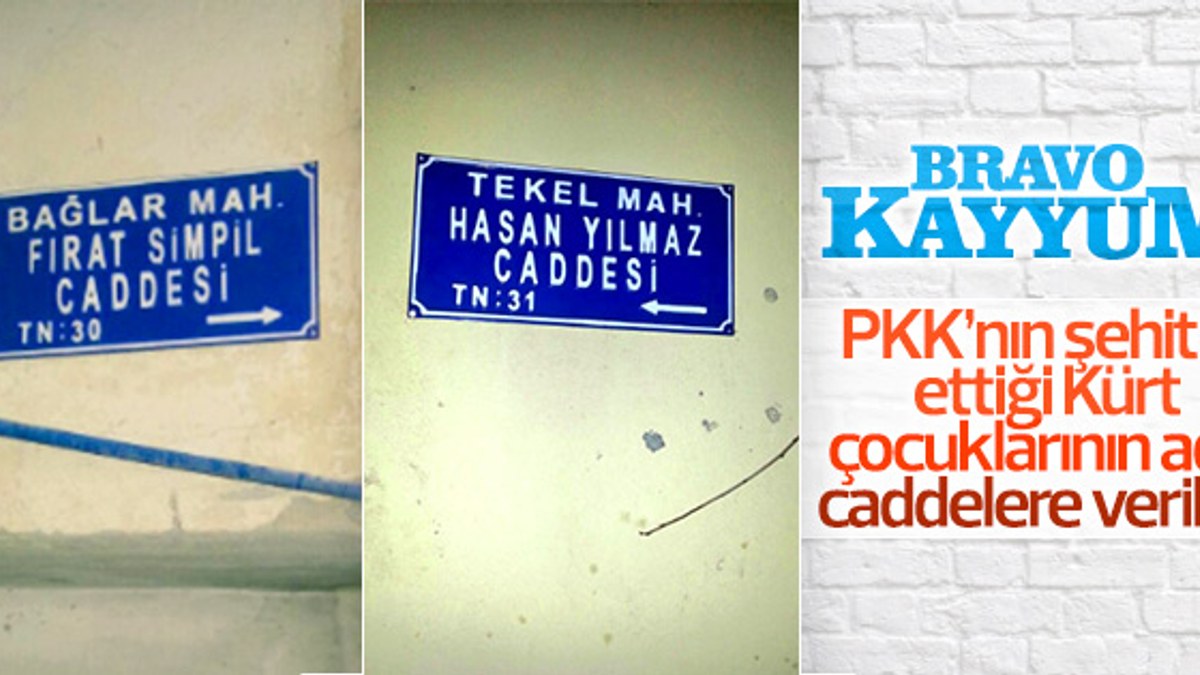 PKK'nın katlettiği çocukların isimleri caddelere verildi