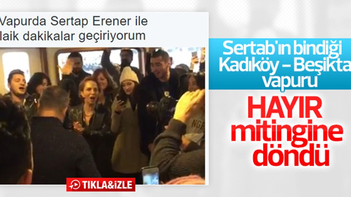 Sertab Erener vapurda İzmir Marşı söyledi
