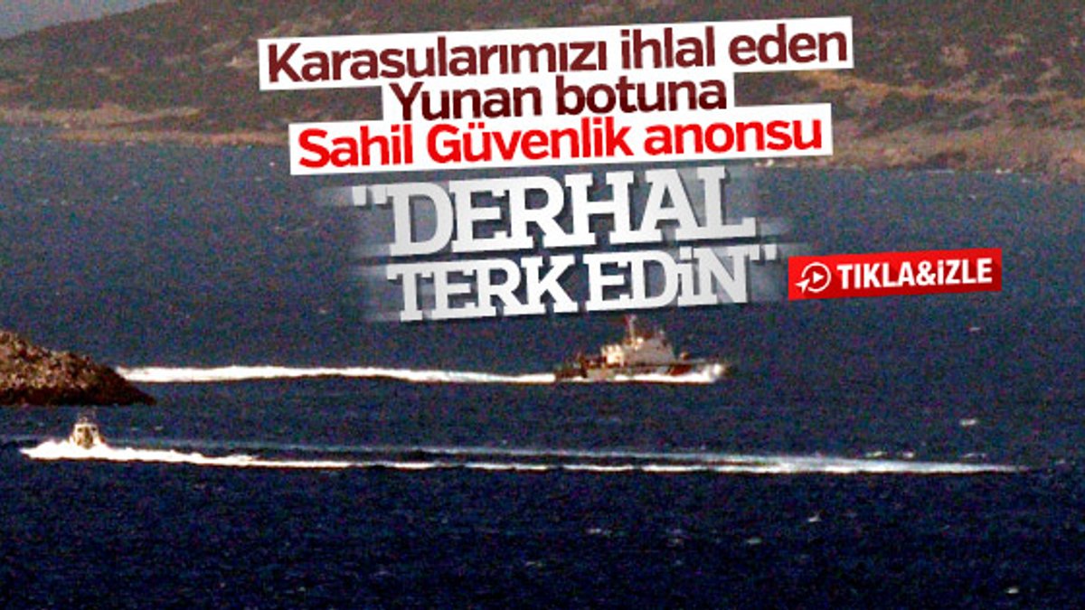 Türk botunun Yunan botuna engel olduğu anlar kamerada