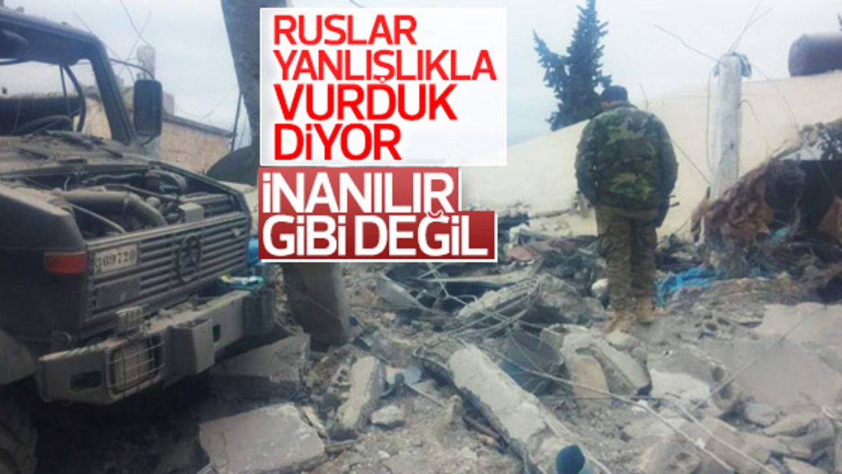 Rus uçaklarının vurduğu Türk karargahından fotoğraflar