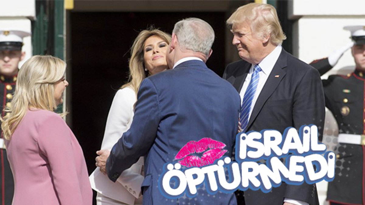 Trump ile Netanyahu'nun karşılaşmasında öpücük problemi
