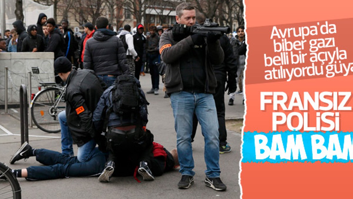 Fransız polisi göstericilere acımıyor