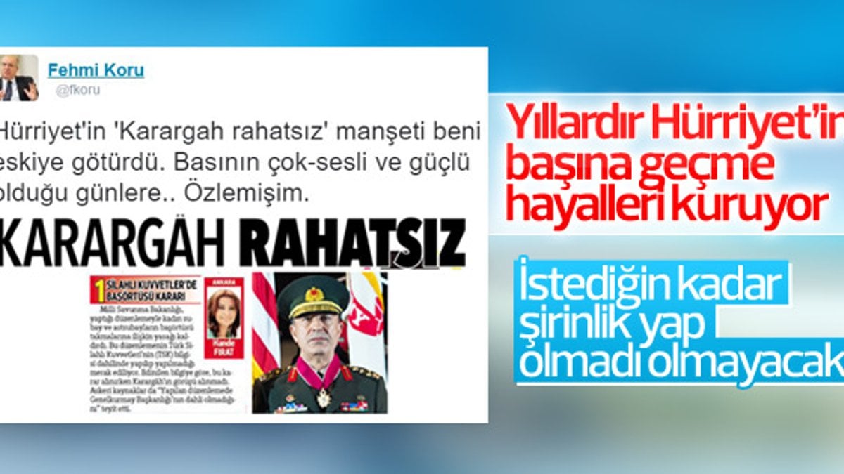 Fehmi Koru Hürriyet'in tartışmalı manşetini destekledi