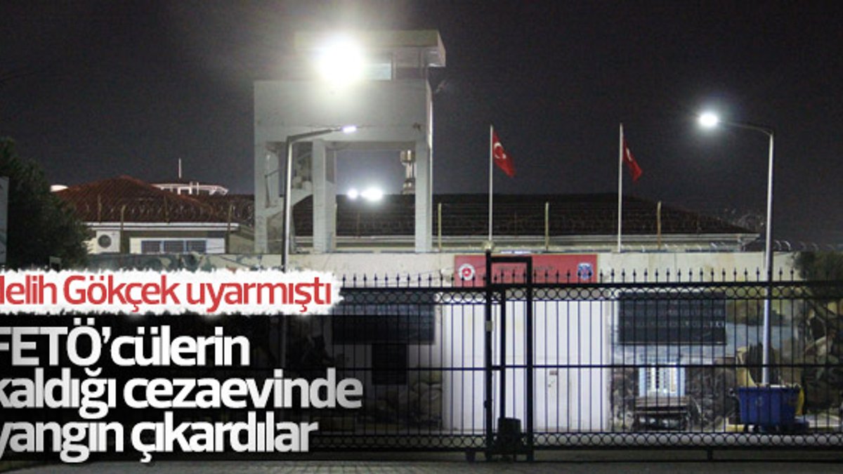 İzmir'de cezaevinde yangın