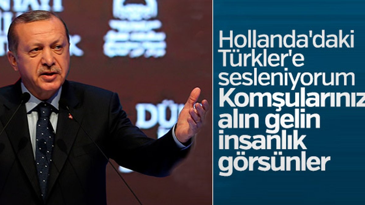 Erdoğan'dan Hollanda'da yaşayan Türkler'e çağrı