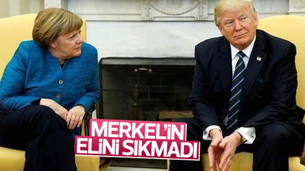 Trump Merkel'in elini sıkmadı