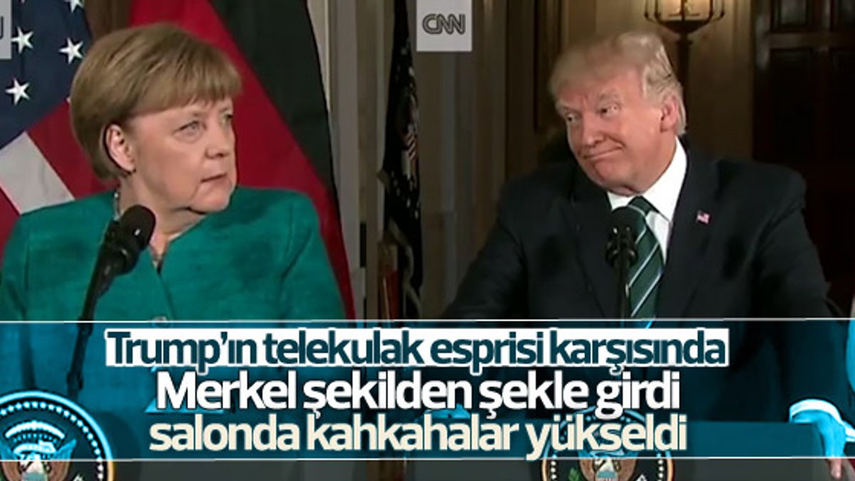 Trump'ın esprisi Merkel'i şaşırttı