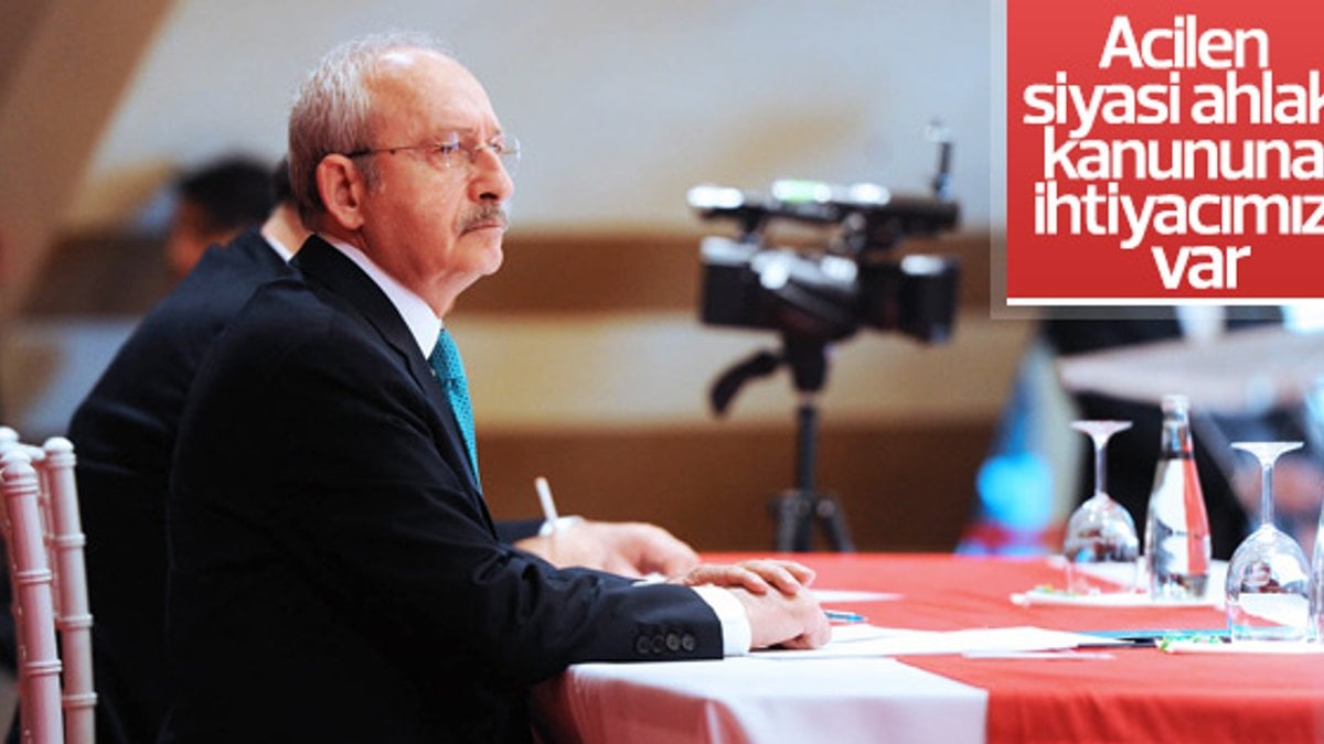Kılıçdaroğlu'na göre anayasada siyasi ahlak kanunu eksik