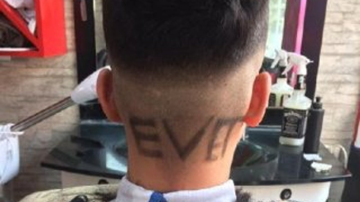 Konya'da 18 yaşındaki genç saçına 'evet' yazdırdı