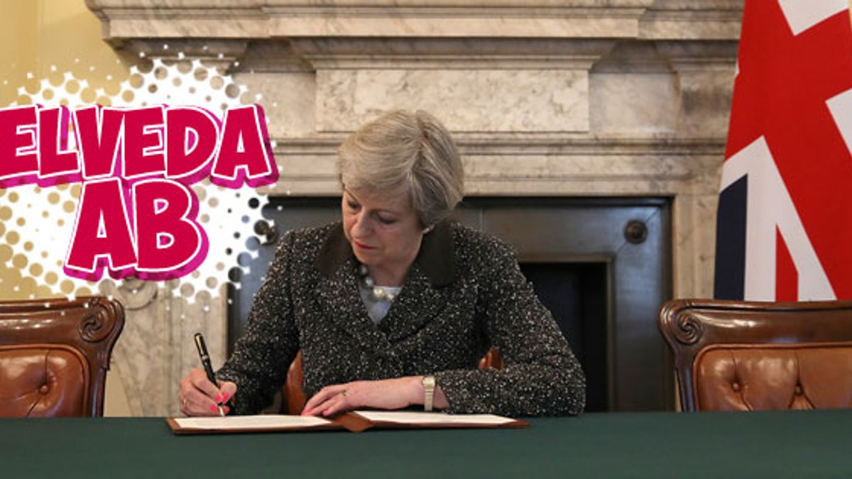İngiltere Başbakanı Theresa May Brexit mektubunu imzaladı