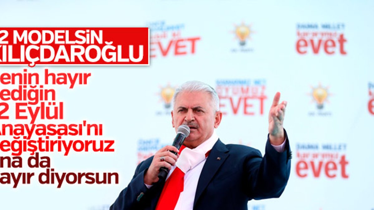 Başbakan Yıldırım Edirne'de Kılıçdaroğlu'na yüklendi