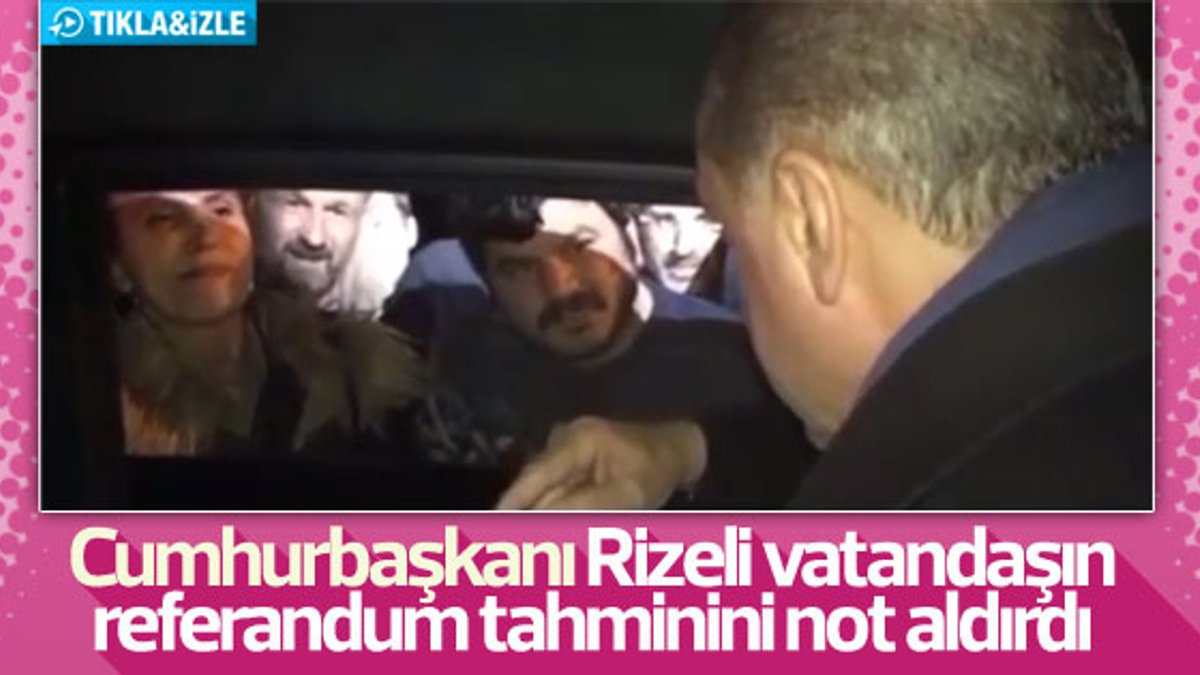 Cumhurbaşkanı Erdoğan'ın Rizeli vatandaşla referandum sohbeti