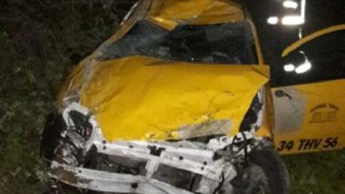 Sarıyer'de otomobil ormanlık alana düştü: 1 yaralı