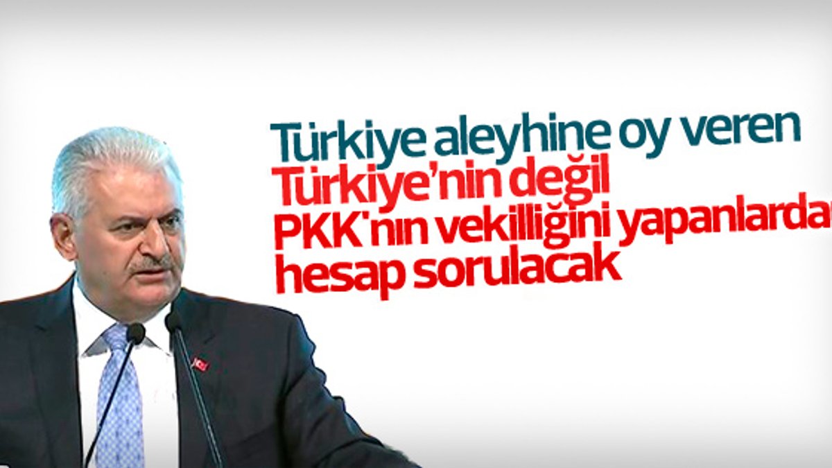 Başbakan'dan oy veren HDP'li vekillere tepki