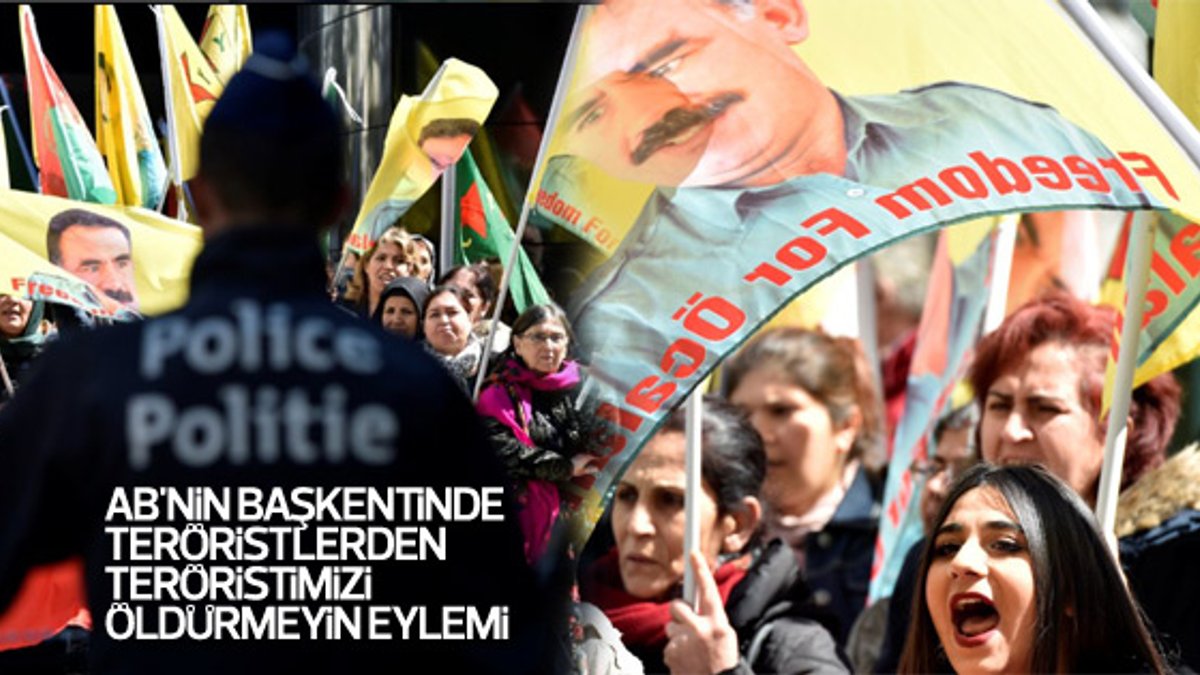 Belçika'da PKK sloganları