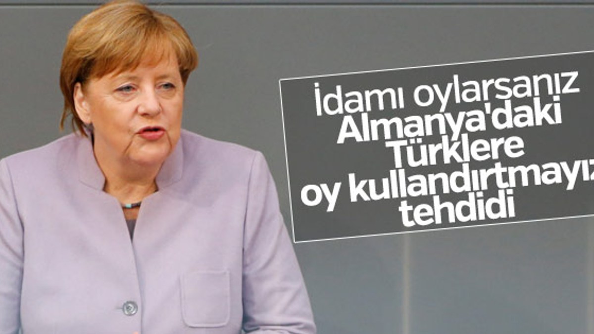 Almanya'dan Türkiye'ye idam referandumu tehdidi