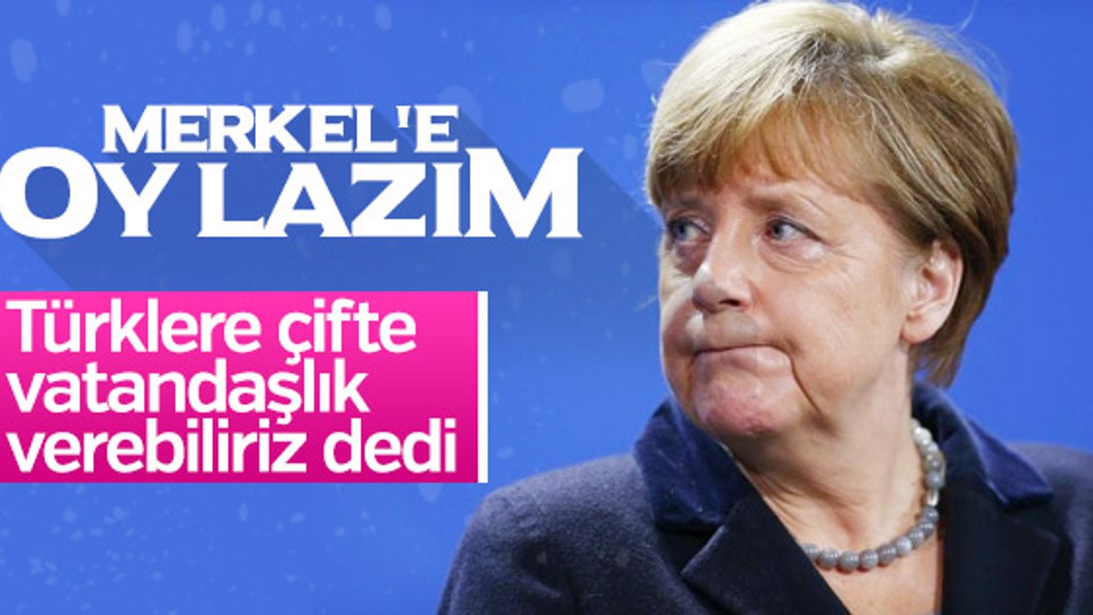 Merkel'den çifte vatandaşlığa destek