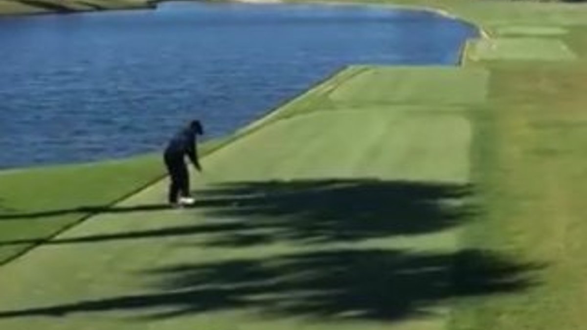 Golfçü ördeği vurdu