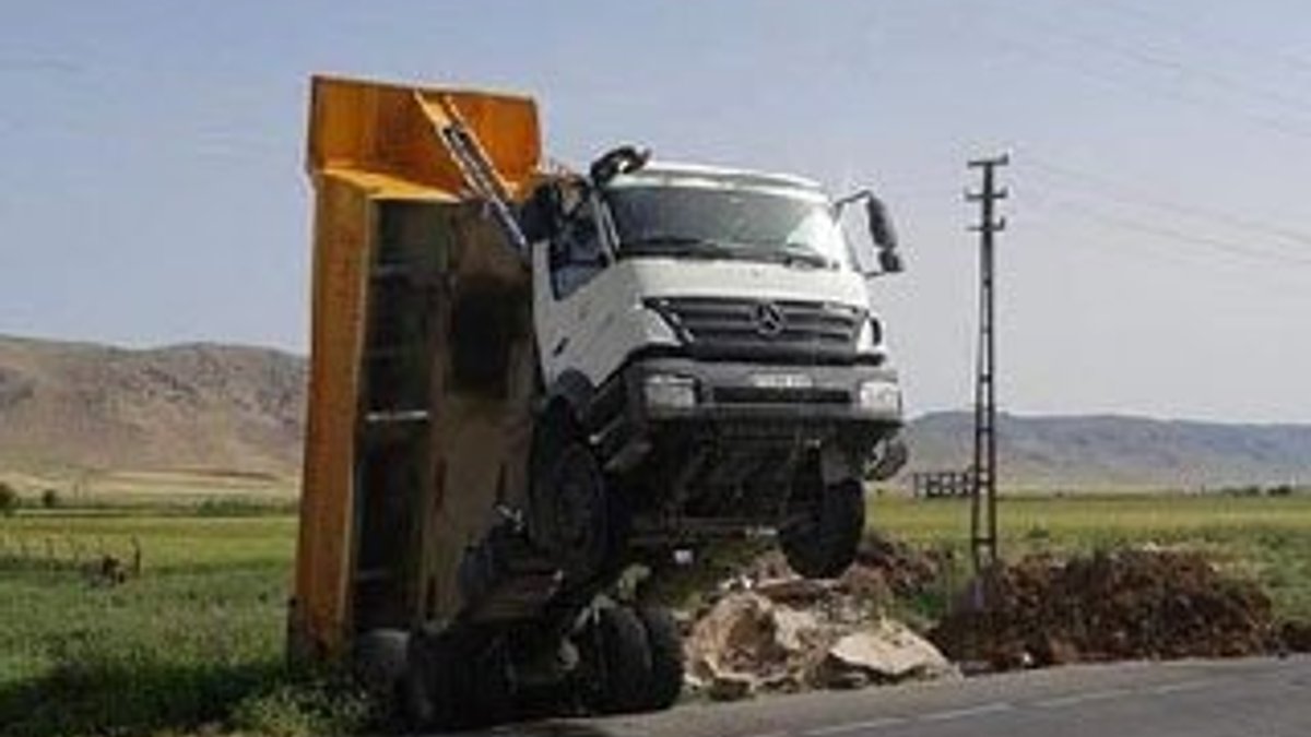 Nusaybin'de kamyon şaha kalktı
