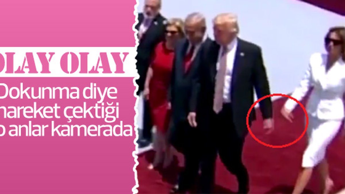 Melania, Donald Trump'ın elini tutmadı