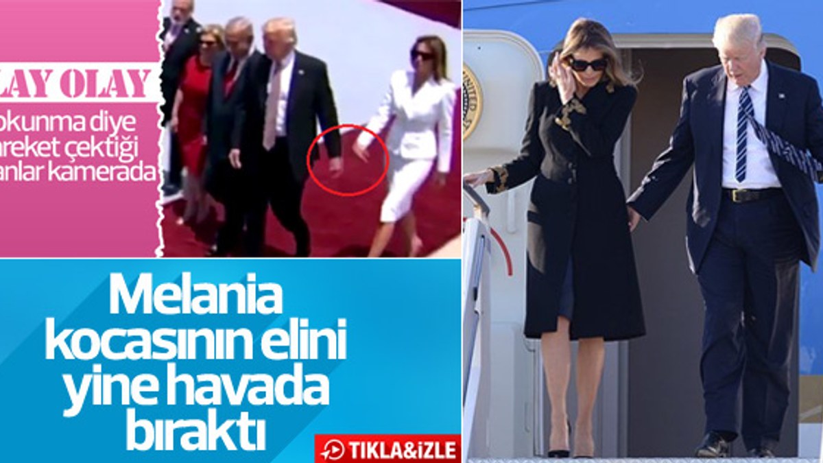 Melania, Trump'ın elini yine havada bıraktı