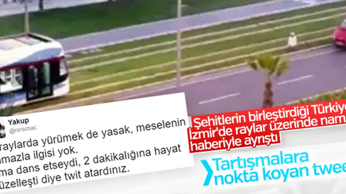 İzmirli makinist namaz kılan adamı bekledi videosu
