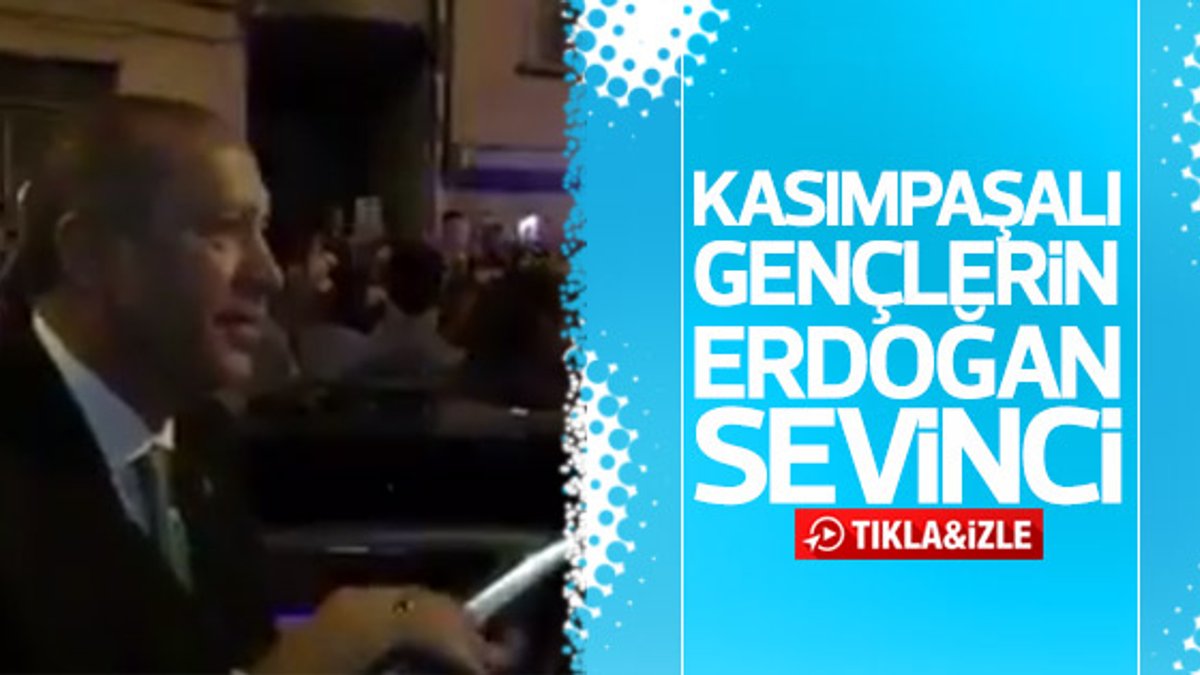 Cumhurbaşkanı Erdoğan Kasımpaşa'da çoşkuyla karşılandı