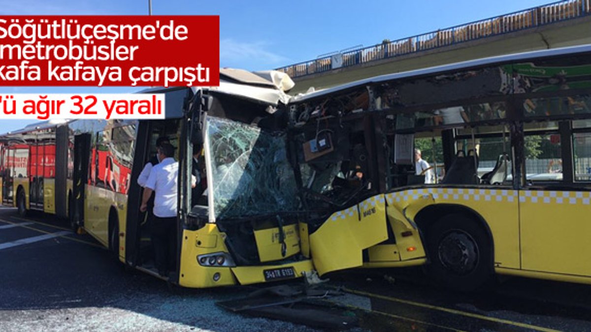 Söğütlüçeşme'de metrobüs kazası