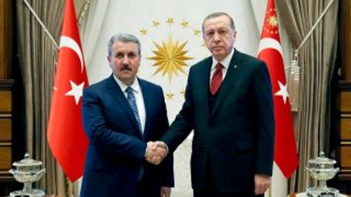 Mustafa Destici Cumhurbaşkanı Erdoğan'ı ziyaret etti