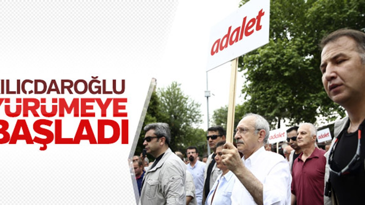 Kemal Kılıçdaroğlu Adalet Yürüyüşü'ne başladı