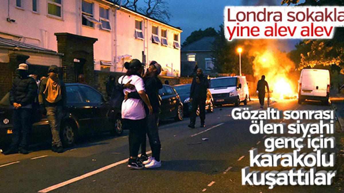 Londra'da Da Costa protestosunda karakolu bastılar