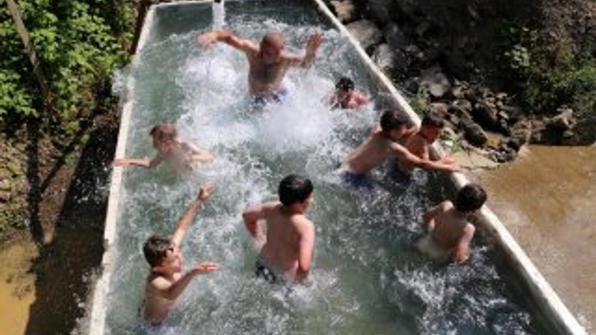 Rize'de çocuklar için 'mobil havuz' servisi