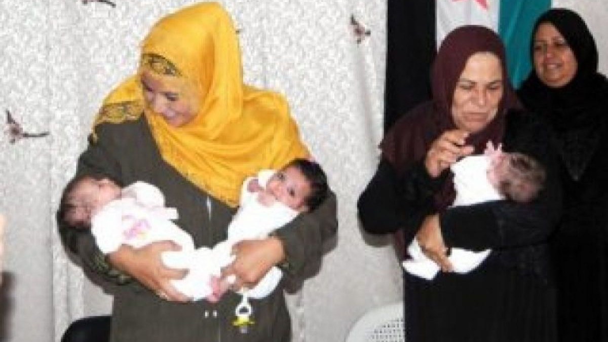 Suriyeli çiftin üçüzleri oldu