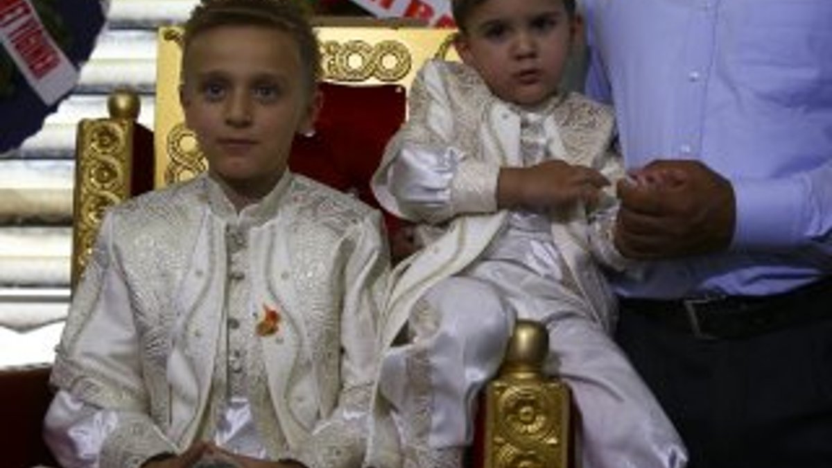 Şehit Çetin'in çocukları için sünnet töreni