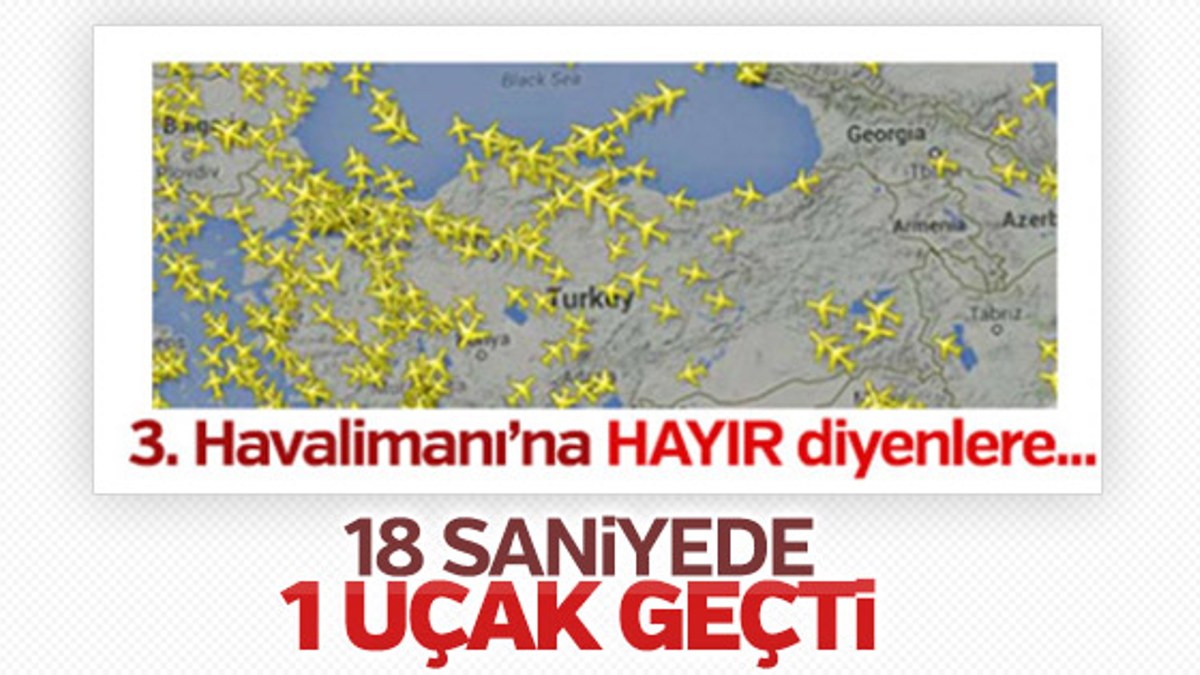 Türk hava sahasından 18 saniyede bir uçak geçti