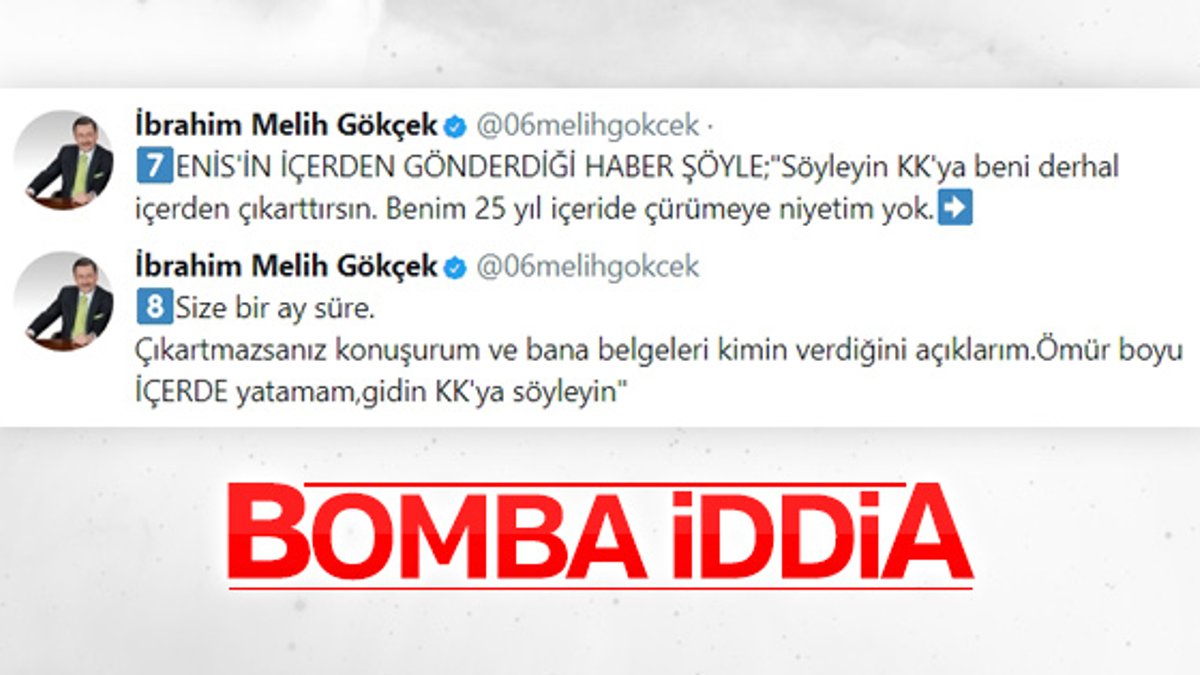 Melik Gökçek: Kılıçdaroğlu tutuklanmaktan korkuyor