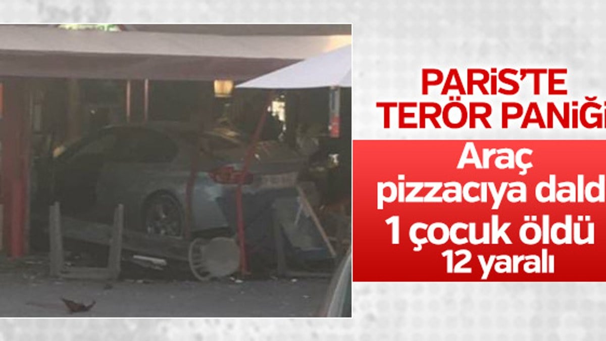 Paris'te bir araç pizzacıya daldı: 1 ölü, 12 yaralı