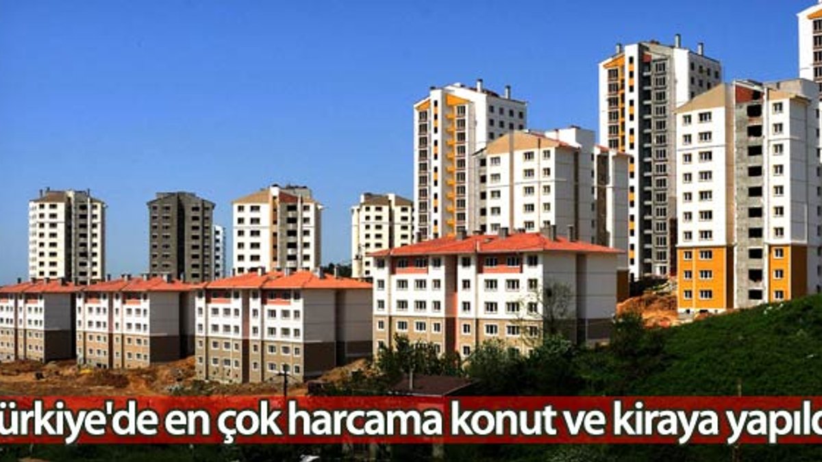 Türkiye'de en çok harcama konut ve kiraya yapıldı