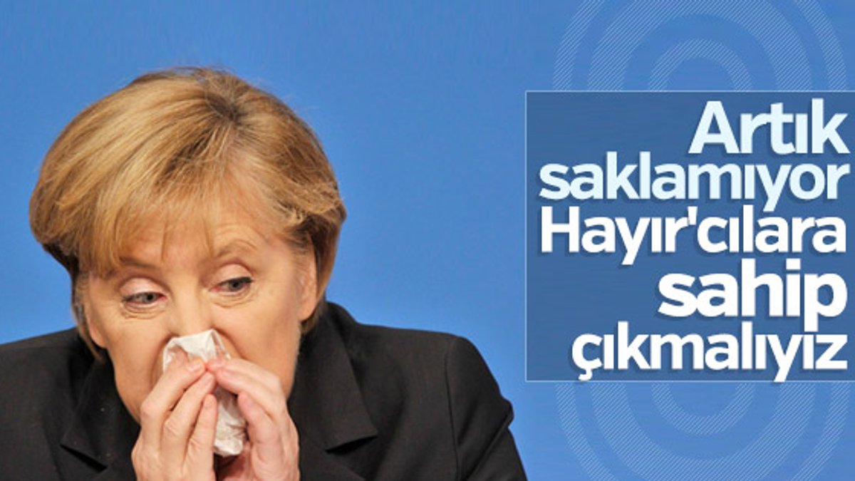 Angela Merkel hayırcılara göz kırptı