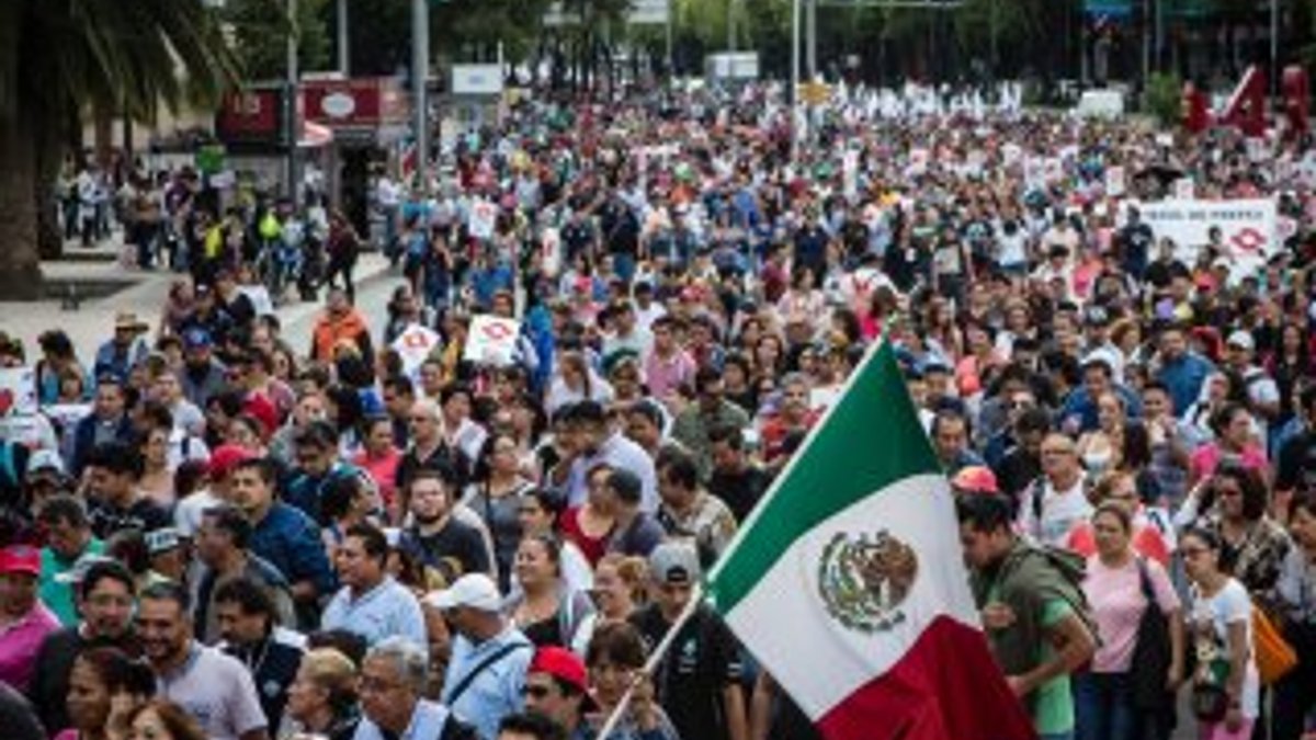 Meksika'da NAFTA görüşmelerine karşı protesto