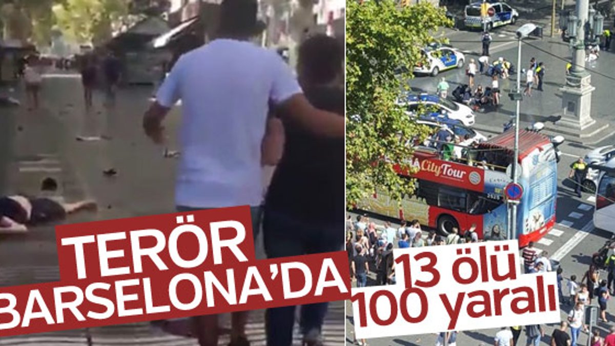 Barselona'da bir araç yayaların arasına daldı