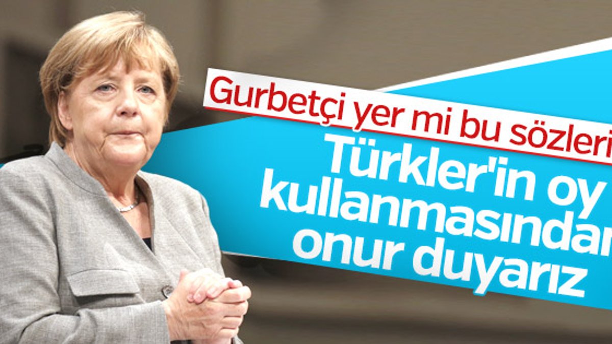 Merkel Türk vatandaşların oy kullanmasını istiyor
