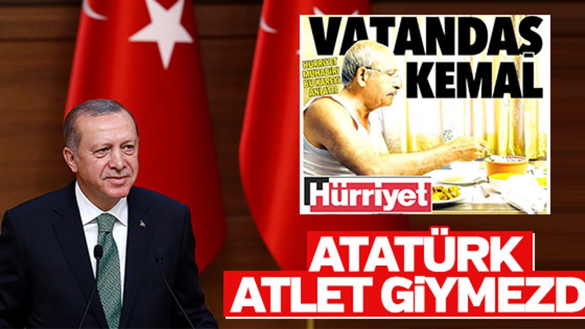 Erdoğan Kılıçdaroğlu'nun atletli fotoğrafına değindi